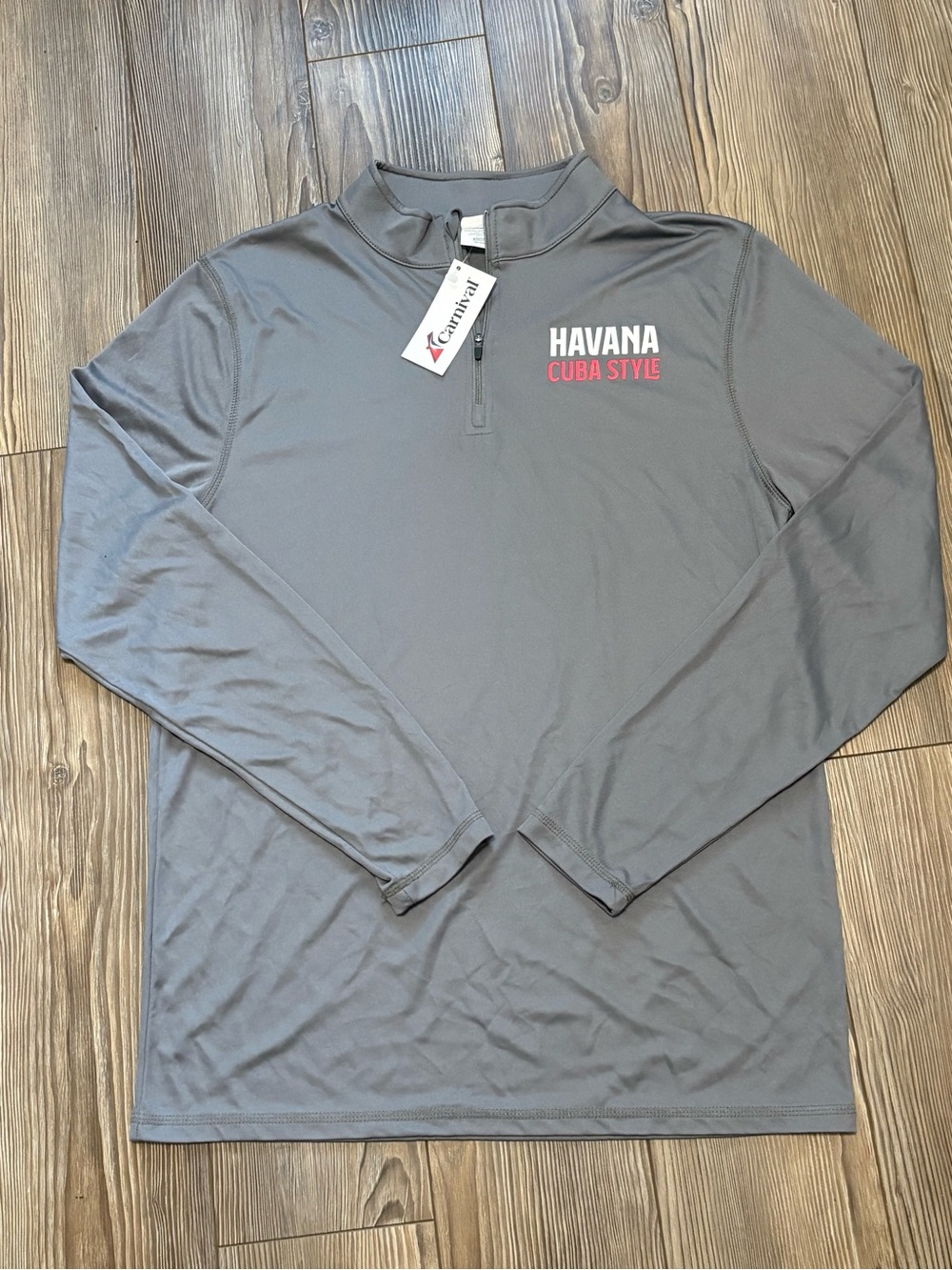 NWT Augusta Carnival Cruise Havana Cuba Style 1/4 Zip Pullover Jacket Men M